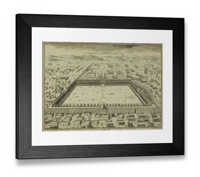 Framed Print : Antique print of plans for town of Isfahan in Iran Framed Print : Antique print of plans for town of Isfahan in Iran