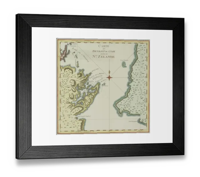 Framed Print : Antique map of New Zealand Framed Print : Antique map of New Zealand