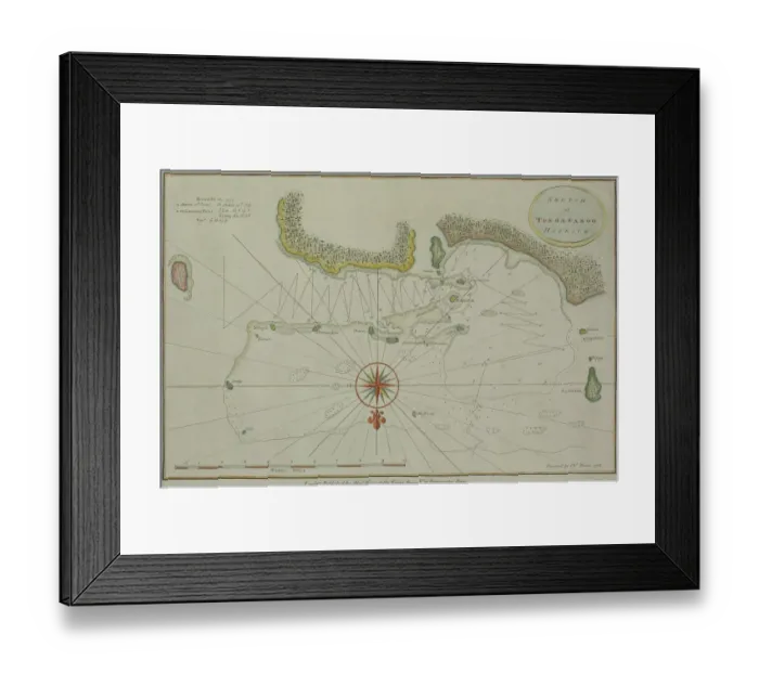 Framed Print : Antique map of Tongataboo in the South Pacific Framed Print : Antique map of Tongataboo in the South Pacific