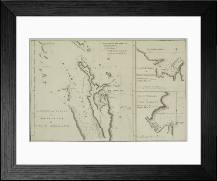 Framed Print : Antique charts of New Zealand Framed Print : Antique charts of New Zealand