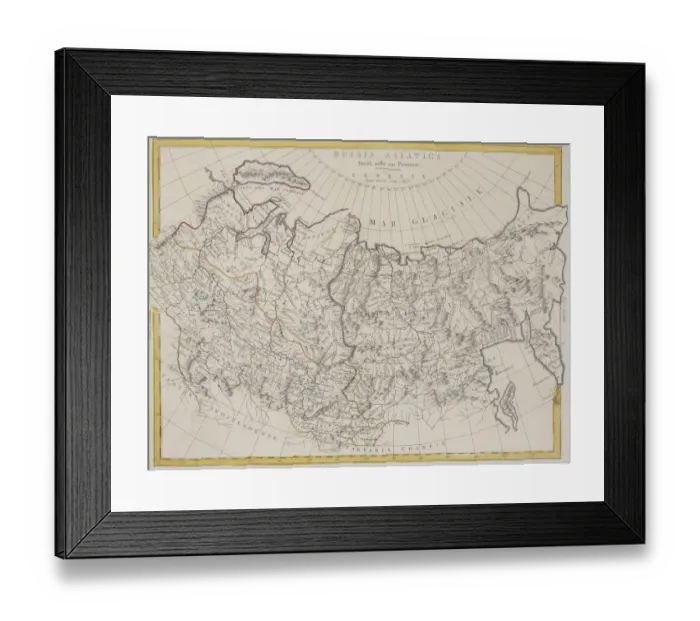 Framed Print : Antique map of Russia and Asiatica Framed Print : Antique map of Russia and Asiatica