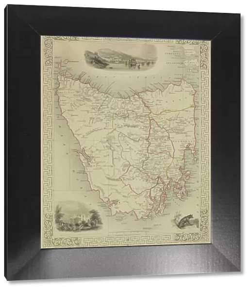 Antique map of Tasmania