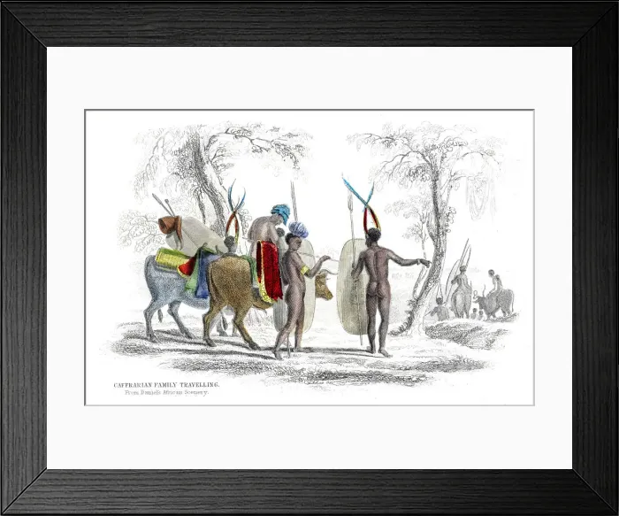 Framed Print : Kaffrarian tribe lithograph 1884 Framed Print : Kaffrarian tribe lithograph 1884