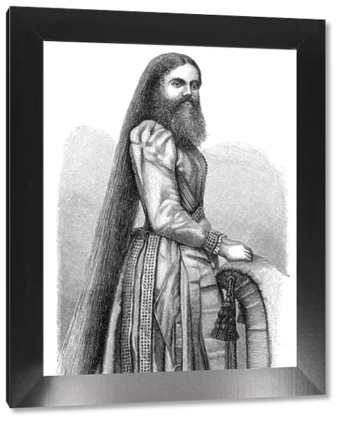 Bearded lady engraving 1857
