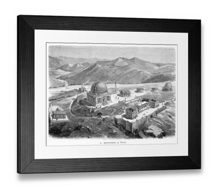 Framed Print : Nice Observatory engraving 1895 Framed Print : Nice Observatory engraving 1895
