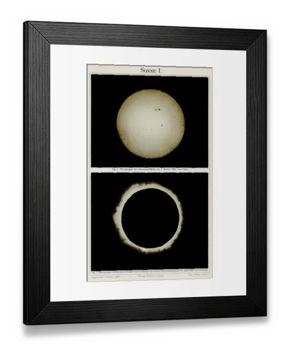 Framed Print : Sun surface lithograph 1895 Framed Print : Sun surface lithograph 1895