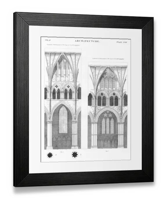 Framed Print : Lincoln cathedral engraving 1878 Framed Print : Lincoln cathedral engraving 1878