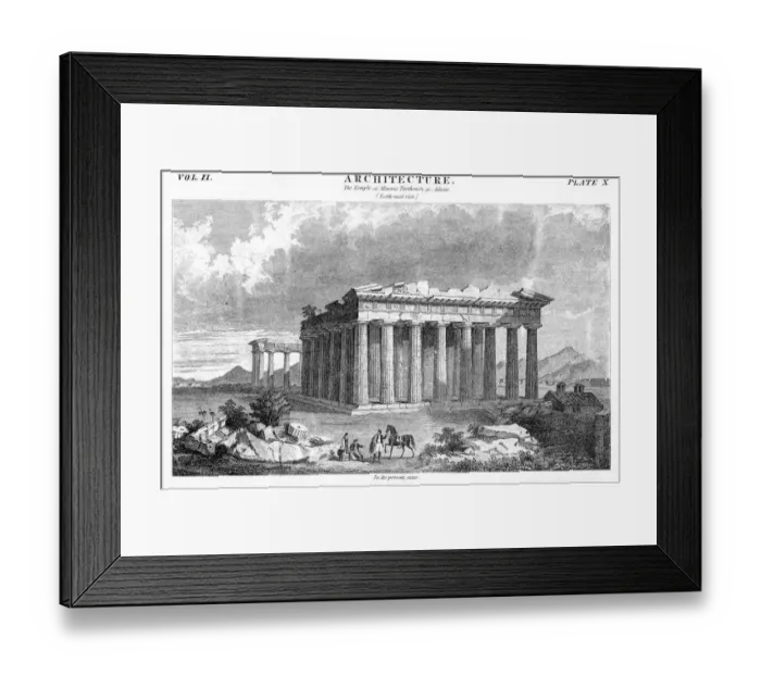 Framed Print : The Pantheon engraving 1878 Framed Print : The Pantheon engraving 1878