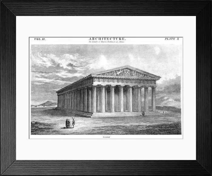 Framed Print : The Pantheon engraving 1878 Framed Print : The Pantheon engraving 1878