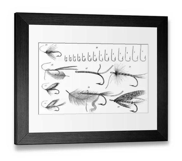 Framed Print : Angling engraving 1878 Framed Print : Angling engraving 1878