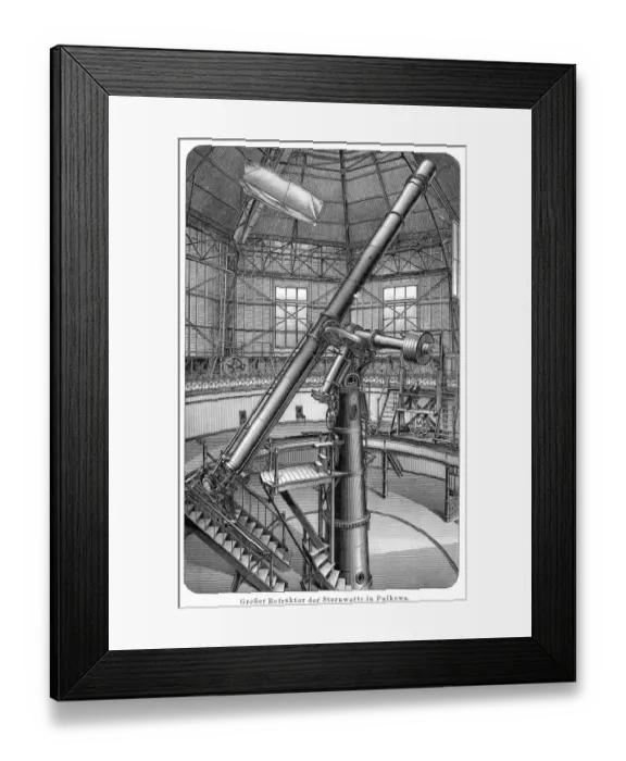 Framed Print : Telescope astronomy engraving 1895 Framed Print : Telescope astronomy engraving 1895