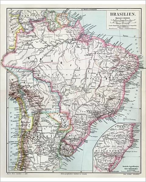 Brazil map 1895
