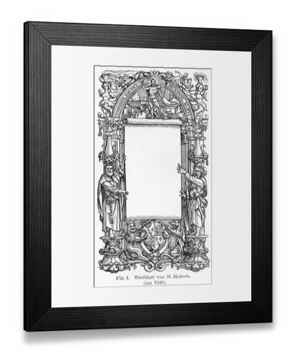 Framed Print : Book title page frame 1895 Framed Print : Book title page frame 1895