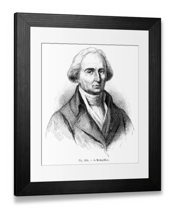Framed Print : J. Montgolfier engraving 1881 Framed Print : J. Montgolfier engraving 1881