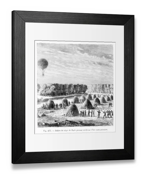 Framed Print : Siege of Paris by the prussians engraving 1881 Framed Print : Siege of Paris by the prussians engraving 1881