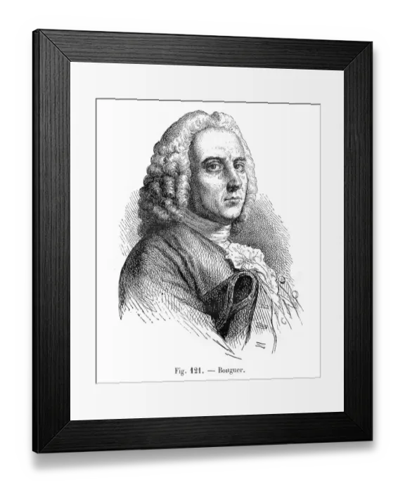 Framed Print : Pierre Bouguer engraving 1881 Framed Print : Pierre Bouguer engraving 1881
