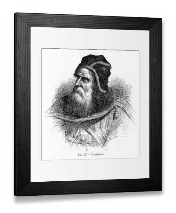 Framed Print : Archimedes engraving 1881 Framed Print : Archimedes engraving 1881