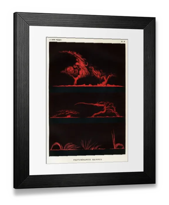 Framed Print : Solar Protuberances engraving Framed Print : Solar Protuberances engraving