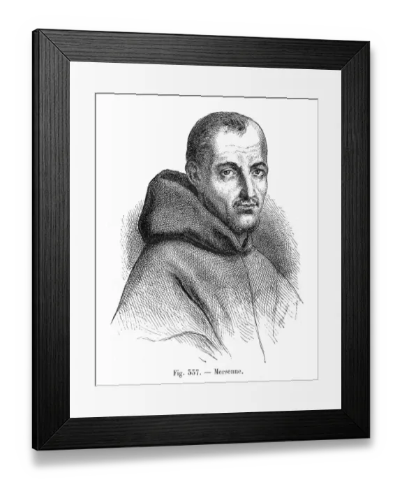 Framed Print : Marin Mersenne engraving 1881