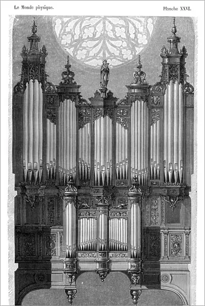 Church organ engraving 1881
