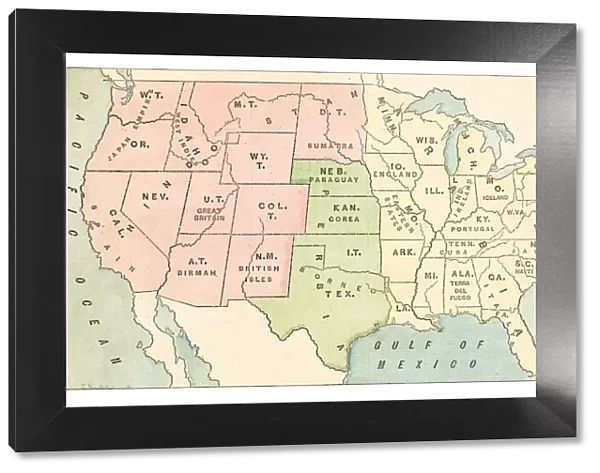 United States map 1875