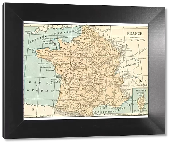 France map 1875