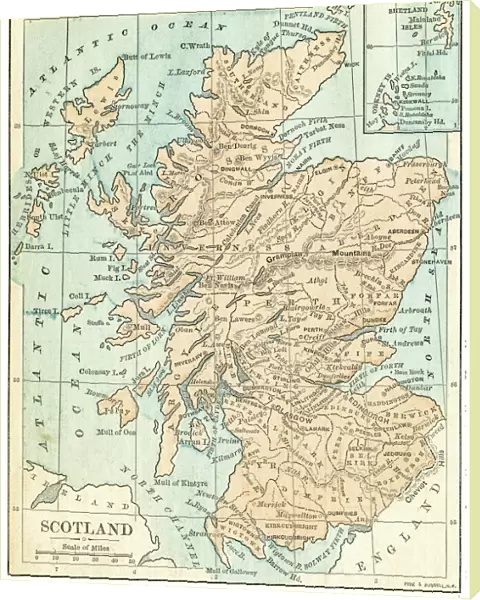 Scotland map 1875