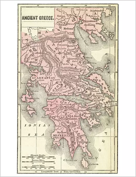 Ancient Greece map 1875