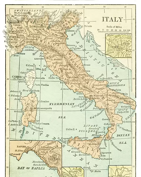 Italy map 1875