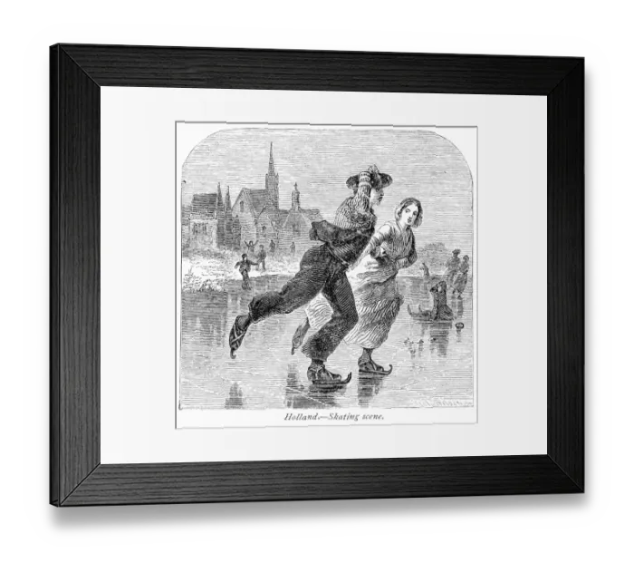 Framed Print : Holland skatting secen engraving 1875 Framed Print : Holland skatting secen engraving 1875