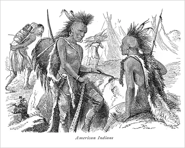 American indians engraving 1875
