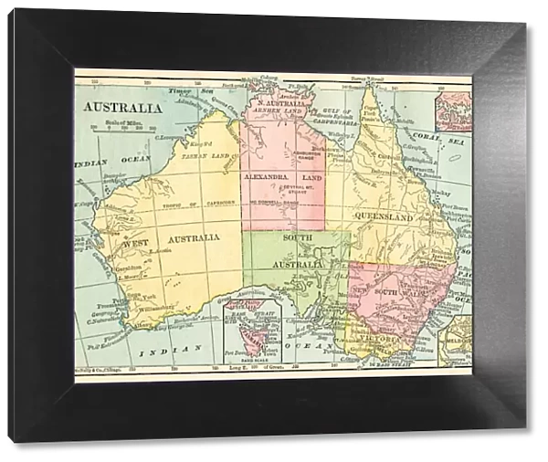 Australia map 1875
