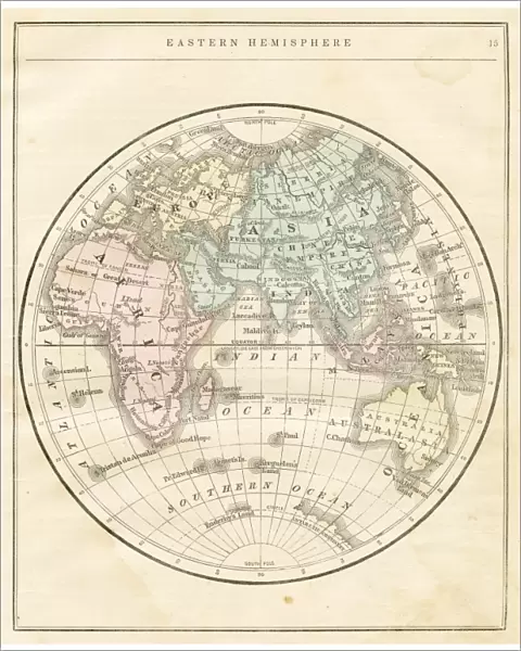 Eastern Hemisphere map 1856