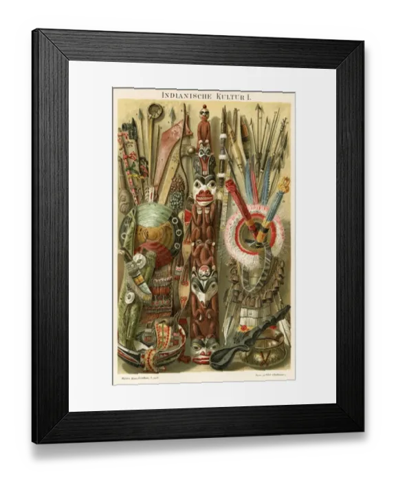 Framed Print : North american indian culture 1896 Framed Print : North american indian culture 1896