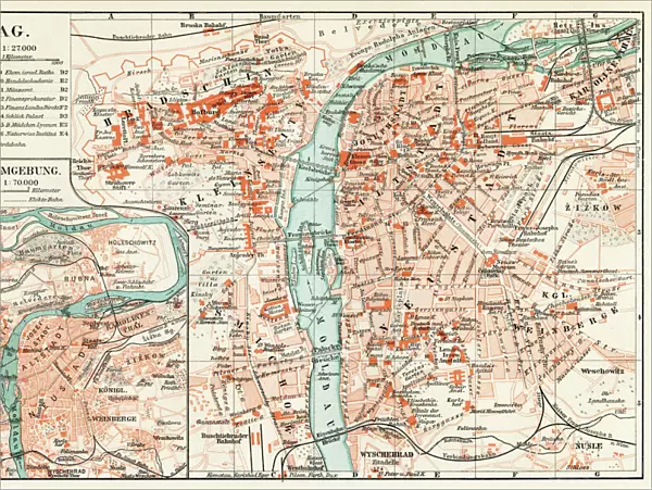 Prague map 1896