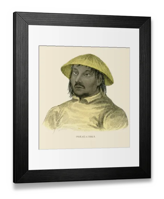 Framed Print : Mongolian man illustration 1859 Framed Print : Mongolian man illustration 1859