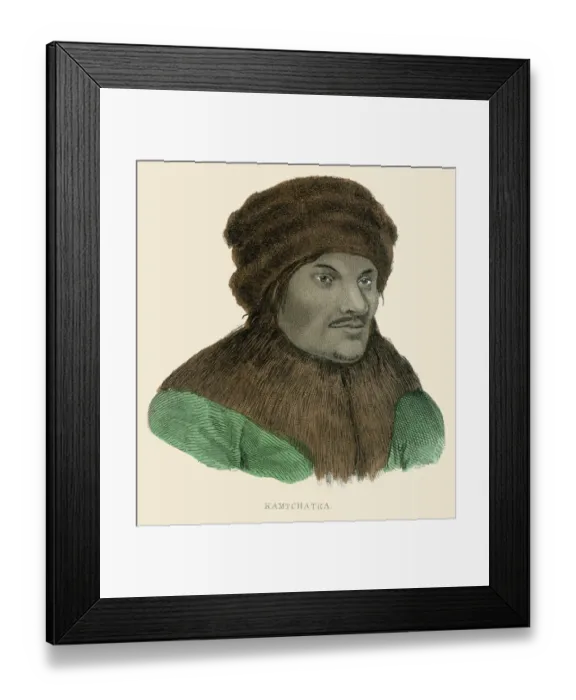 Framed Print : Man form Kamchatka illustration 1859 Framed Print : Man form Kamchatka illustration 1859