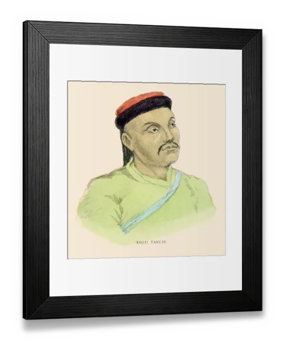 Framed Print : Tatar mongolian man illustration 1859 Framed Print : Tatar mongolian man illustration 1859