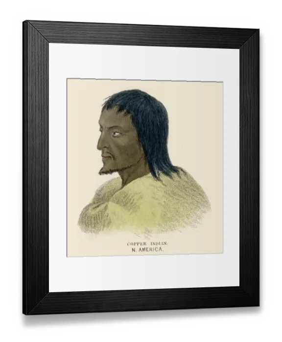 Framed Print : North american Indian illustration 1859 Framed Print : North american Indian illustration 1859