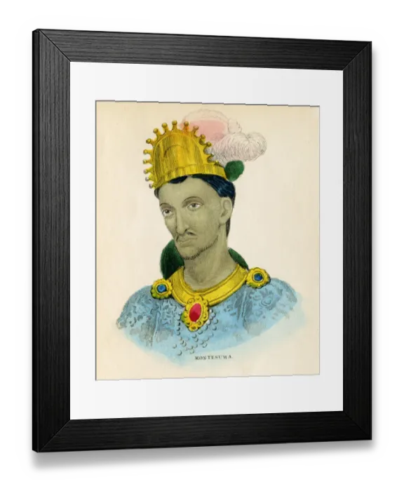Framed Print : Montezuma illustration 1859 Framed Print : Montezuma illustration 1859