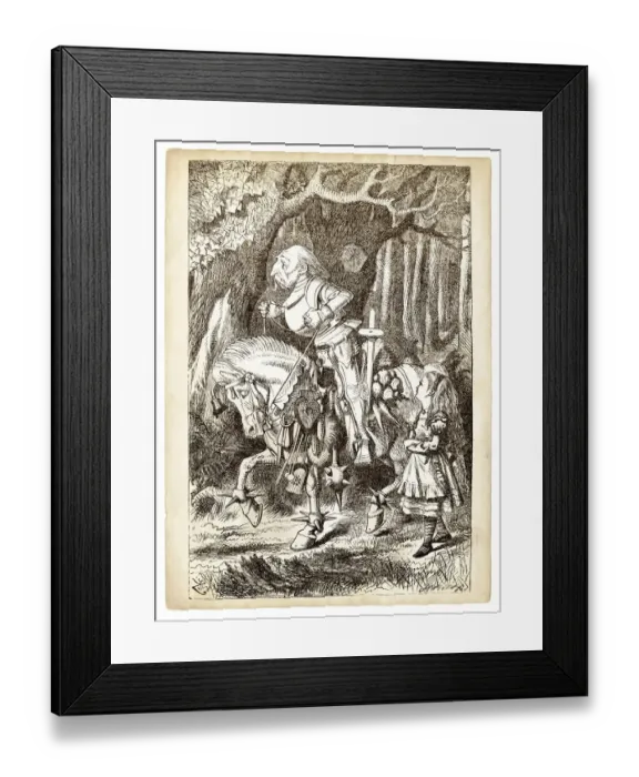 Framed Print : Alice and the white Knight engraving 1899 Framed Print : Alice and the white Knight engraving 1899