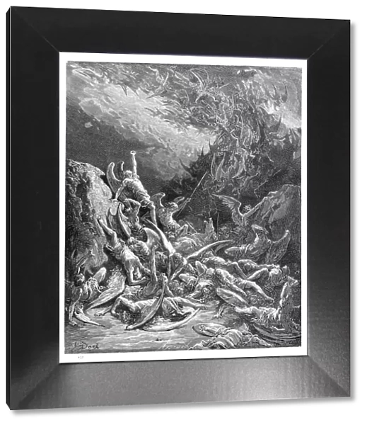 The fall of the rebel angels engraving 1885