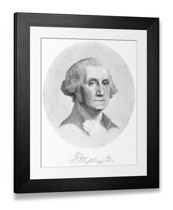 Framed Print : George Washington engraving 1859 Framed Print : George Washington engraving 1859