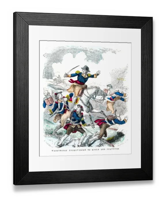 Framed Print : Washington battle the fugitives engraving 1859 Framed Print : Washington battle the fugitives engraving 1859