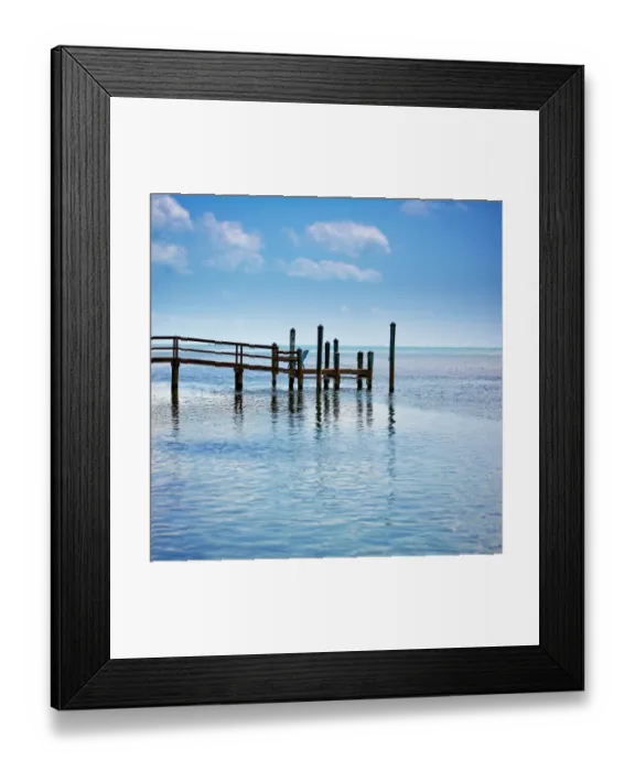 Framed Print : Small pier florida keys Framed Print : Small pier florida keys