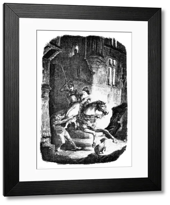 Framed Print : Knight of Notre Dame engraving 1888 Framed Print : Knight of Notre Dame engraving 1888