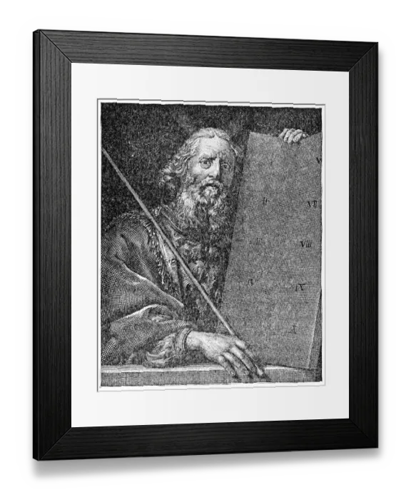 Framed Print : Moses engraving 1894 Framed Print : Moses engraving 1894