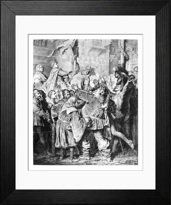 Framed Print : King Henry V engraving 1894