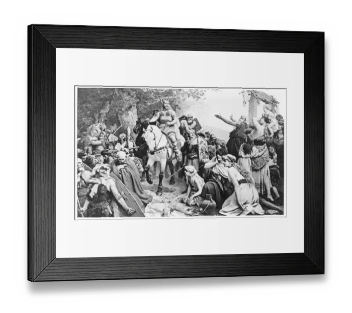 Framed Print : Hermann Arminius victory over the romans engraving 1894 Framed Print : Hermann Arminius victory over the romans engraving 1894