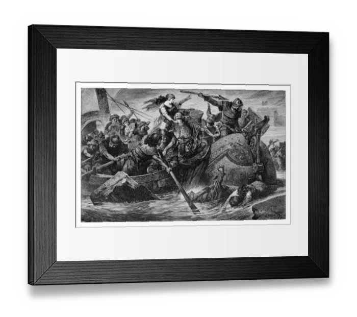Framed Print : Olaf Tryggvason engraving 1894 Framed Print : Olaf Tryggvason engraving 1894